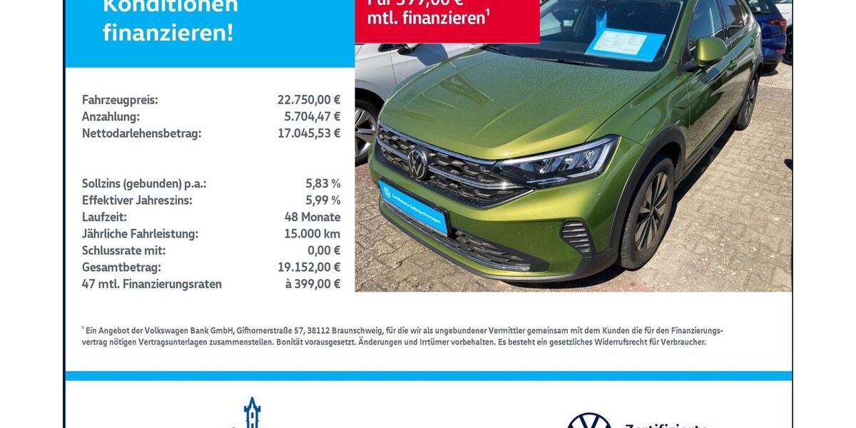 VW Taigo 4.662 km 22.750 &euro; Woldegk 17348