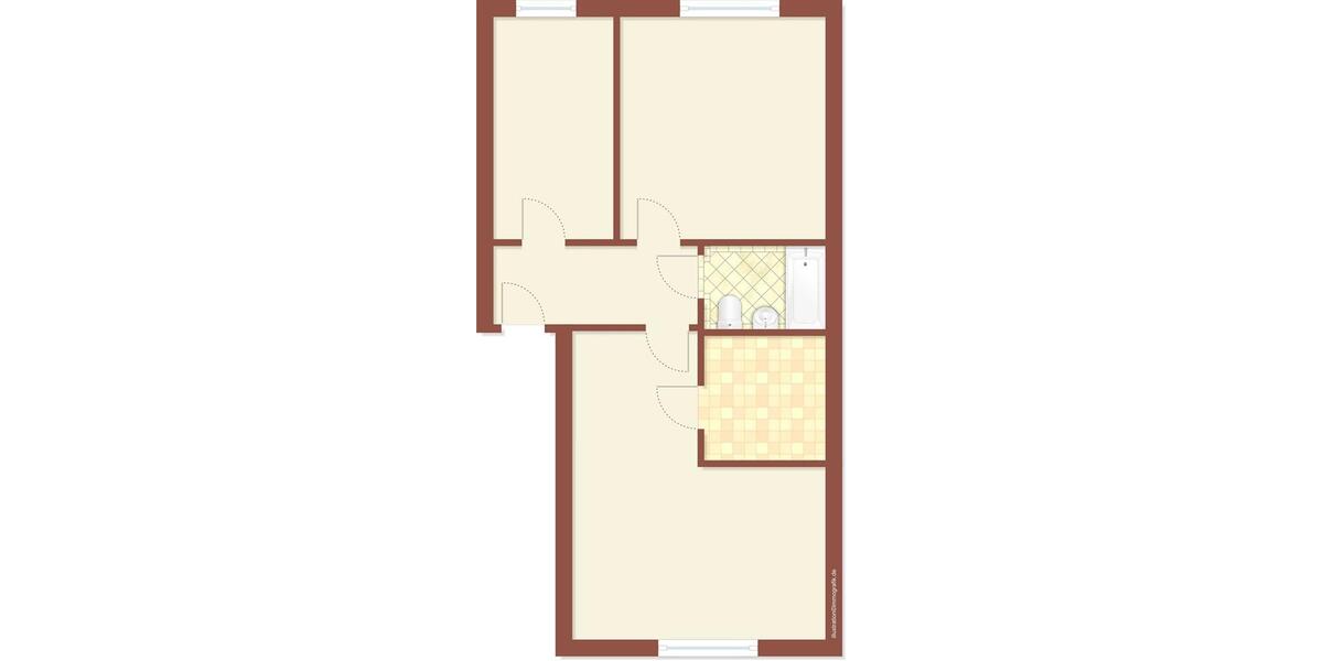 Etagenwohnung Neustrelitz - 3 Zimmer, 62 m&sup2;, 360&euro; | Angebot:25177355