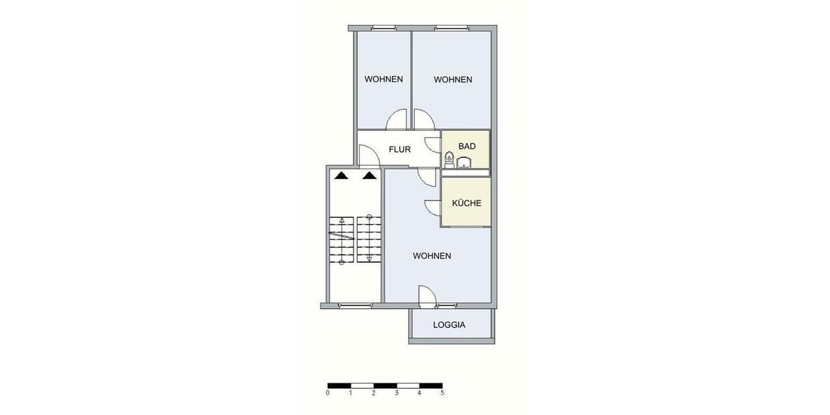 Etagenwohnung Neubrandenburg - 3 Zimmer, 61 m&sup2;, 358&euro; | Angebot:25886656
