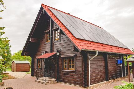 Provisionsfrei* Blockbohlenhaus mit Solaranlage & großem Grundstück - Wohnen im Naturparadies von Rühlow (Sponholz) - Haus Rühlow Rühlow | Angebot:26256230