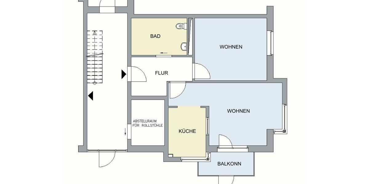 Etagenwohnung Neubrandenburg - 2 Zimmer, 69 m&sup2;, 552&euro; | Angebot:26676798