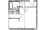 Etagenwohnung Neubrandenburg Datzeberg - 1 Zimmer, 32 m&sup2;, 210&euro; | Angebot:26664589