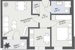 Etagenwohnung Neubrandenburg Carlshöhe - 2 Zimmer, 52 m&sup2;, 310&euro; | Angebot:26676788