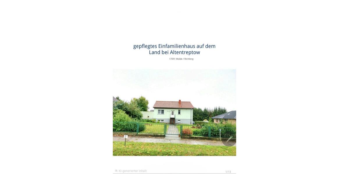 Einfamilienhaus Rosenow - 4 Zimmer, 120 m&sup2;, 220.000&euro; | Angebot:27024819