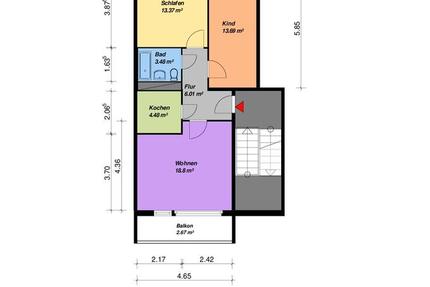 Wohnung Neubrandenburg Datzeberg - 3 Zimmer, 63 m&sup2;, 343&euro; | Angebot:26665775