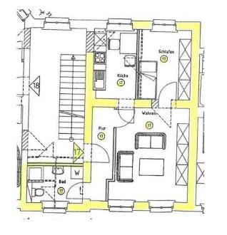 Etagenwohnung Neustrelitz - 2 Zimmer, 46 m&sup2;, 345&euro; | Angebot:25544543