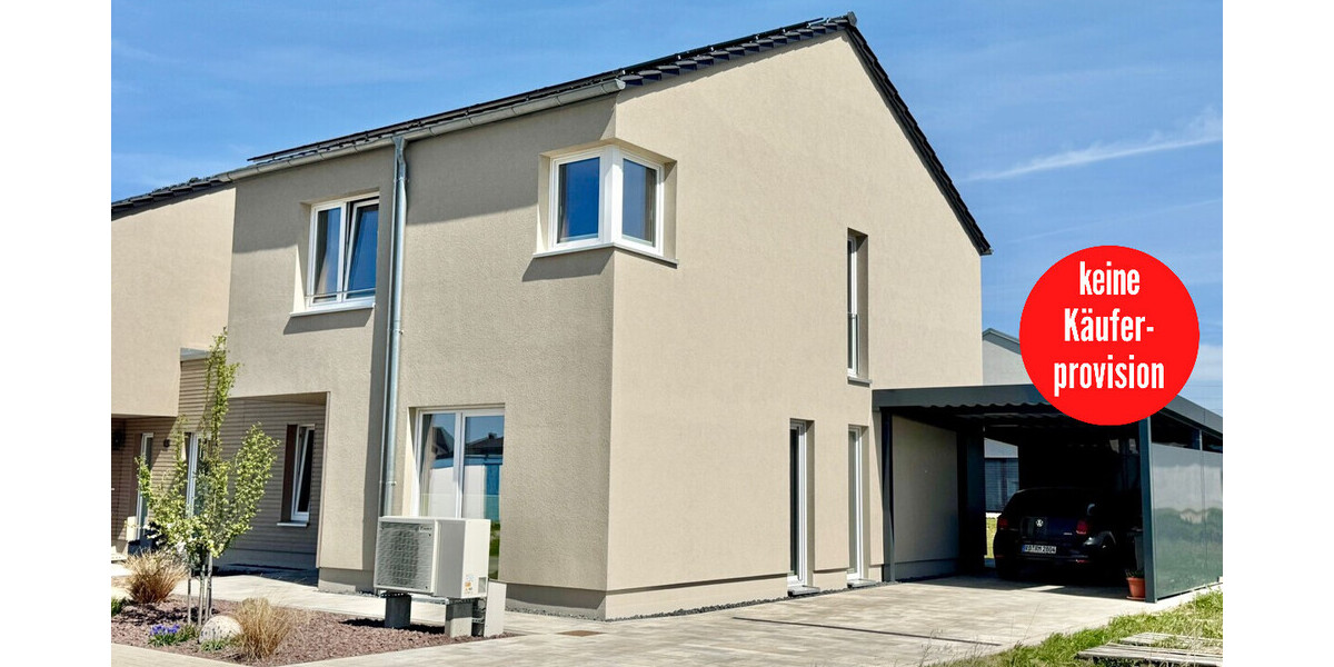 HORN IMMOBILIEN ++ Neuwertiges Einfamilienhaus in Neubrandenburg Obodritenstraße, EBK + Carport - Doppelhaushälfte Neubrandenburg | Angebot:26704800