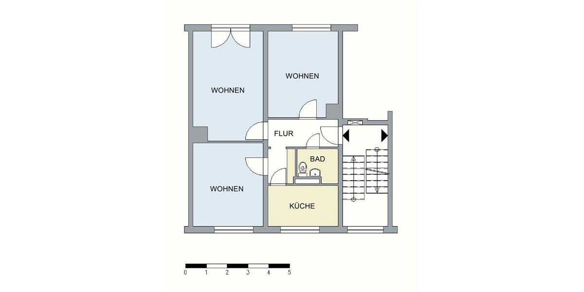 Etagenwohnung Neubrandenburg - 3 Zimmer, 61 m&sup2;, 415&euro; | Angebot:25964622