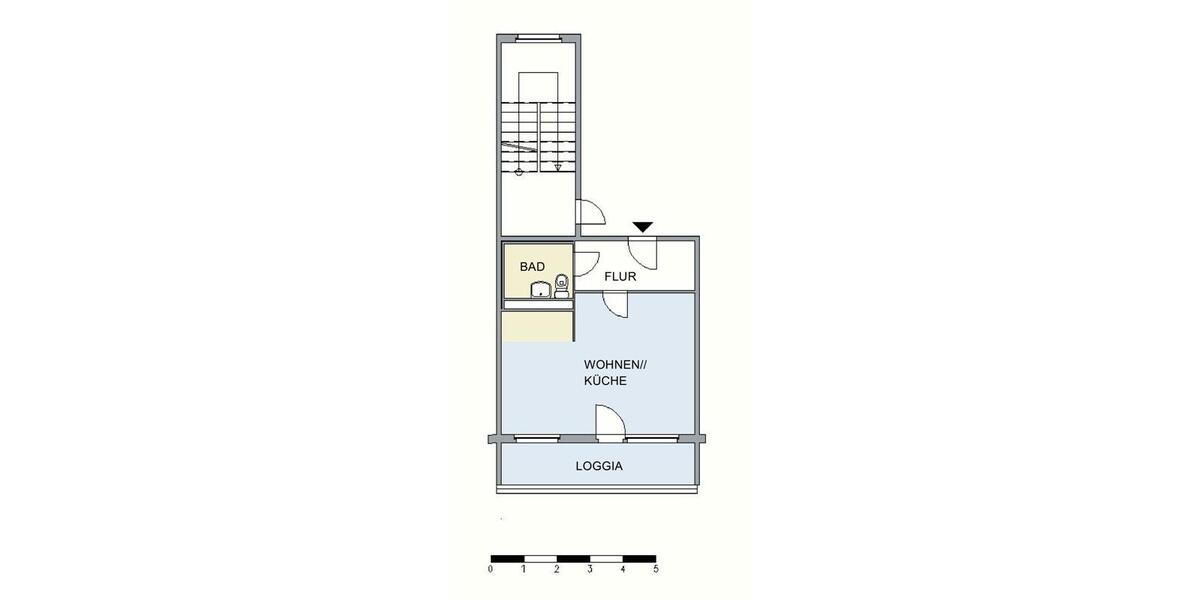 Etagenwohnung Neubrandenburg Carlshöhe - 1 Zimmer, 37 m&sup2;, 234&euro; | Angebot:26632690