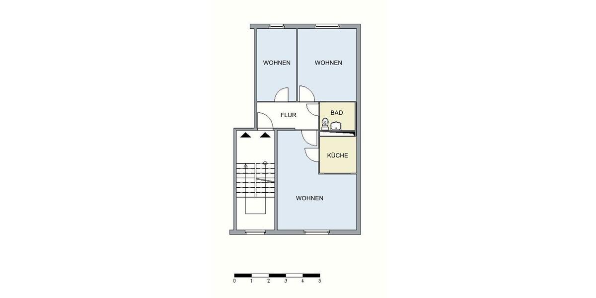 Etagenwohnung Neubrandenburg Datzeberg - 3 Zimmer, 60 m&sup2;, 250&euro; | Angebot:25886657