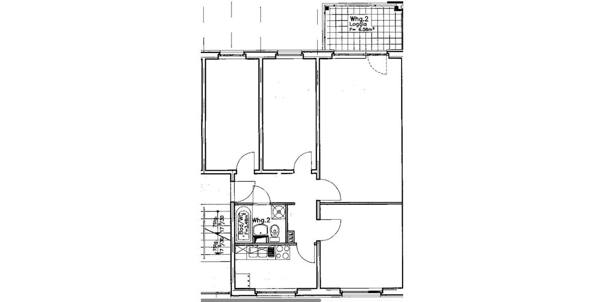 Etagenwohnung Neubrandenburg Carlshöhe - 4 Zimmer, 73 m&sup2;, 471&euro; | Angebot:25750668