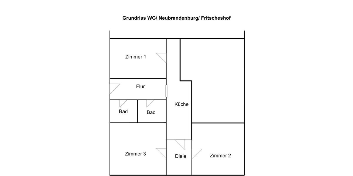 Etagenwohnung Neubrandenburg - 1 Zimmer, 20 m&sup2;, 270&euro; | Angebot:22415547