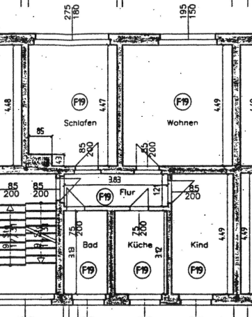 Etagenwohnung Neubrandenburg - 3 Zimmer, 58 m&sup2;, 550&euro; | Angebot:25099514