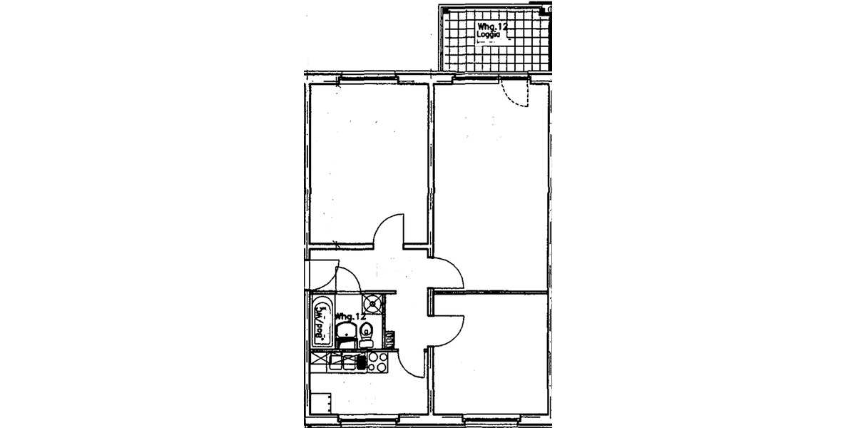 Etagenwohnung Neubrandenburg Carlshöhe - 3 Zimmer, 67 m&sup2;, 486&euro; | Angebot:23497388